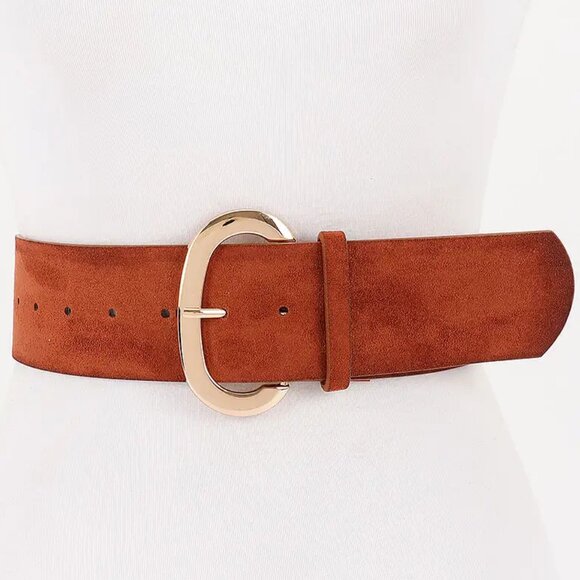 Super Stylish Oval Buckled Wide Belt - Picture 1 of 2